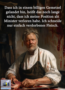 politischer Poster von Czeslaw Gorski - metzger der wirtschaft